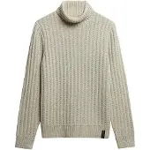 Superdry für Herren. M6110711A Merchant Roll beige Pullover (XXL), Lässig, Acryl