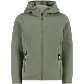 CMP - Girl's Jacket Fix Hood Jacquard Knitted - Fleecejacke Gr 128 oliv