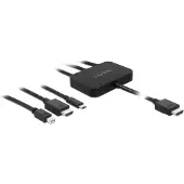 DeLOCK 85830, HDMI Typ A (Standard), HDMI + Mini DisplayPort + USB Type-C, Männlich, Männlich, Gerade, Gerade