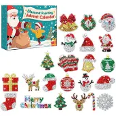 Generisch Adventskalender 2026 zum Selberbasteln 24 Stück Acryl Christbaumschmuck Classic Christmas