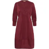 Culture Midikleid "Damen Freizeitkleid CUANTOINETT", Damen, Gr. S, N-Gr, braun (chocolate truffle), Obermaterial: 65% Baumwolle CO. 33% Polyester PES. 2% Elasthan EL., Kleider Midikleid