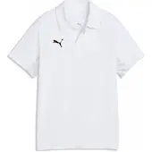 Puma Kinder Polo Shirt teamLIGA26 Sideline Polo Jr 660929-04 140 - White-Black-Flat Light Gray - 140