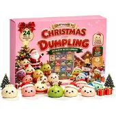 Generisch Adventskalender 2026 mit Squishy Niedlichen Dumpling Squishy Adventskalender A Beige