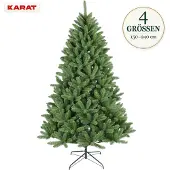Floordirekt Künstlicher Weihnachtsbaum Evergreen – Tannenbaum in dichter Fichtenoptik mit Metallständer, Grün, 180 cm