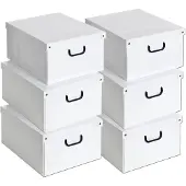 OEM 6 Aufbewahrungsboxen mit Deckel, Karton, 40x50x25 cm, Tupfen-Design