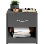 Stella Nachttisch "Pepe", graphit, B:39cm H:41cm T:28cm, Tische, Nachttisch, Breite 39 cm