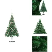 vidaXL Künstlicher Weihnachtsbaum Beleuchtung Kugeln 120cm 230 Zweige - Weihnachtsbäume