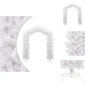 vidaXL Weihnachtsgirlande Weiß 270 cm - Weihnachtsbäume