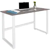 Dripio Schreibtisch grau/weiß 120x60 cm, robustes Stahlgestell