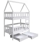 Selsey Vistena - Kinderbett mit Bettkasten, Weiß, 75x180 cm