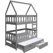 Selsey Vistena - Kinderbett mit Bettkasten, Grau, 75x180 cm