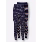Witt Lange Unterhose "Hose lang Hose lang 2 Stück", Herren, Gr. 9, 2 Stk., marine, getupft, marine, gestreift, Unterhosen Lange Unterhose