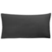 Irisette Kissenbezug "Porto 20", grau (anthrazit), B:40cm L:80cm, Baumwolle, Obermaterial: 95% Baumwolle, 5% Elasthan, Kissenbezüge, Kissenbezug, besonders elastisch, weich, pflegeleicht und bügelfrei