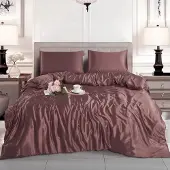 Merkloos s 3-teiliges Satin Bettwäsche Set in Blush Rosa