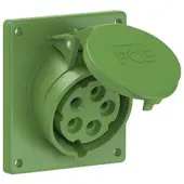 Pce 415-10f9 CEE-Anbausteckdose schräg (92x100mm) 16A 5p 10h IP44/IP54 41510f9