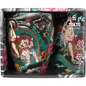 Tokyo Design Studio Tokyo Tasse Yakuza Blue Dragon Geschenkbox