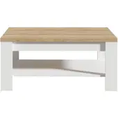 Forte Couchtisch "Bohol", braun (riviera eiche, sibiu lärche hell, sibiu lärche hell, riviera eiche), B:100cm H:45,7cm T:60cm, Tische, Couchtisch, B/H/T 100/45,7/60 cm zweifarbiges Dekor