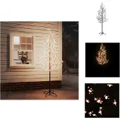 vidaXL LED-Baum mit Kirschblüten Warmweiß 220 LEDs 220 cm - Weihnachtsbäume
