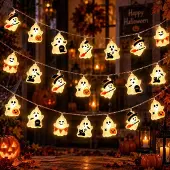 Dripio Halloween-Lichterkette, 3 m, 20 LEDs, warmweiß, batteriebetrieben