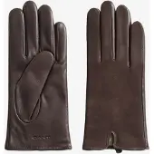 Gant für Damen. 4930079 Braune Lederhandschuhe (M), Klassisch