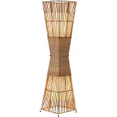OEM Stehleuchte Bambus Rattan Ø 30 cm, 2x E27, 128 cm