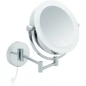 OEM LED-Make-up-Spiegel Ø 18,5 cm, 5x/10x Vergrößerung, Touchdimmer