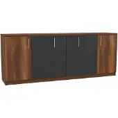 JVmoebel Elegantes Sideboard Moderner Stil Braun, Schwarz Holzrahmen
