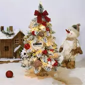 OEM Mini-Weihnachtsbaum mit Beleuchtung, 52 cm, goldrot