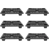 Merkloos Set aus 6 stapelbaren Kunststoffpaletten – 60 x 40 cm