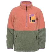 Horsefeathers - Women's Elvira Sweatshirt - Fleecepullover Gr XL oliv/rosa