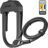 Hiplok Bügelvorhangschloss mit Kabel – 14 mm Bügelführung – 2 m Kabel – Schwarz