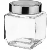 Galicja Rubi Glasbehälter 500 ml Vorratsbehälter Silber