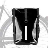 Wiltec Fahrradtasche – 16 Liter – Wasserabweisend – Mit Schultergurt – Schwarz