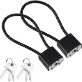 Generisch Kabelschlösser mit Schlüssel – Set aus 2 Stück – Schwarz