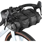Rhinowalk Fahrradtasche, 8 bis 13 Liter Fassungsvermögen – Wasserdicht – Rollverschluss – Schwarz