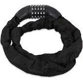Relaxdays Kettenschloss mit 5-stelliger Code – 120 cm – Schwarz