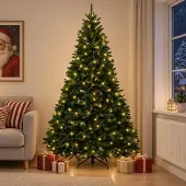 Syfax Künstlicher klappbarer Weihnachtsbaum 270 cm 600 LEDs