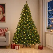 Syfax Künstlicher klappbarer Weihnachtsbaum 300 cm 600 LEDs