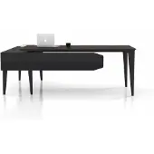 AEA Schwarz-Graue Bürogarnitur Computertisch Edles Sideboard Couchtisch