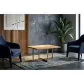AEA Eleganter Sofatisch Beige Holz Modernes Wohnzimmer Design