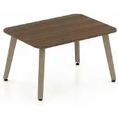 AEA Modern Büro Set Braun Holz mit Schreibtisch Sideboard Couchtisch