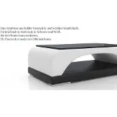 AEA Modernes Ecksofa Weiß L-Form Couchtisch Wohnzimmer Design Luxus Set