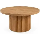 AEA Couchtisch Holz Braun Modern Luxus Rund Beistelltisch Kaffeetisch