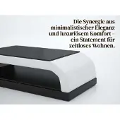 AEA Luxus Wohnzimmer Sofa Weiß Chaiselongue mit Couchtisch und modernem Stil