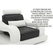 AEA Moderne Polstermöbel Schwarz Ecksofa mit Sessel und Design Couchtisch