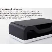 AEA Stilvolle Ecksofa Schwarz mit Designer Couchtisch und Premium Design