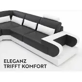 Xl Moebel Gmbh Moderne Wohnlandschaft Schwarz mit Couchtisch und Premium Lounge Stil