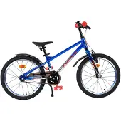 Volare Chrome Kinderfahrrad - Jungen - 18 Zoll - Blau-Silber