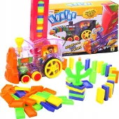 Malplay Domino Zug | Bunte Dominosteine | Stapelspielzeug | Für Kinder Ab 3 Jahren