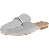 A. Essentials Damen Spangenpantolette, Grau, 43 EU Weit